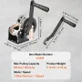 Hand Winch, 362.9 kg Pulling Capacity, Boat Trailer Winch Heavy Duty Rope Crank with 1005.8 cm Steel Wire Cable and Two-Way Ratc