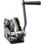Hand Winch, 362.9 kg Pulling Capacity, Boat Trailer Winch Heavy Duty Rope Crank with 1005.8 cm Steel Wire Cable and Two-Way Ratc