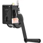 Hand Winch, 362.9 kg Pulling Capacity, Boat Trailer Winch Heavy Duty Rope Crank with 1005.8 cm Steel Wire Cable and Two-Way Ratc