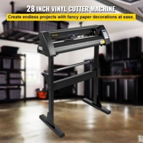 Vinyl Cutter 28 Inch Vinyl Cutter Machine 720mm Paper Feed Vinyl Plotter Cutter Machine with Sturdy Floor Stand for Cutting