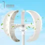 Wind Turbine 600W 12V Wind Turbine Generator White Lantern Vertical Wind Generator 5 Leaves Wind Turbine Kit with Controller No 