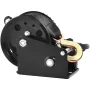 Hand Winch, 544.3 kg Pulling Capacity, Boat Trailer Winch Heavy Duty Rope Crank with 701 cm Polyester Strap and Two-Way Ratchet,