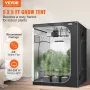 5x5 Grow Tent, 1828.8 x 1828.8 x 2438.4 cm, High Reflective 2000D Mylar Hydroponic Growing Tent with Observation Window, Tool Ba