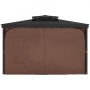 Gazebo Privacy Curtain 10' x 10' x 6.9' Waterproof Gazebo Curtains Coffee