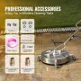 50.8 cm Pressure Washer Surface Cleaner w/ Handles & Wheels, Stainless Steel Concrete Cleaner 4500 Max PSI , 0.95 cm Connector &