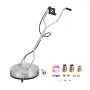 50.8 cm Pressure Washer Surface Cleaner w/ Handles & Wheels, Stainless Steel Concrete Cleaner 4500 Max PSI , 0.95 cm Connector &