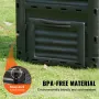 Garden Compost Bin 80 Gal, BPA Free Composter, Large Capacity Outdoor Composting Bin with Top Lid and Bottom Door, Easy