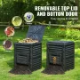 Havekompostbeholder 80 gallon, BPA-fri komposter, stor