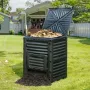 Garden Compost Bin 80 Gal, BPA Free Composter, Large Capacity Outdoor Composting Bin with Top Lid and Bottom Door, Easy