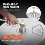 38.1 cm Pressure Washer Surface Cleaner w/ Wheels, Stainless Steel Concrete Cleaner 4000 Max PSI , 1.6 cm Quick-Connect Connecto