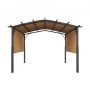 10x10 ft Outdoor Retractable Pergola with Canopy Arched Top Metal Pergola