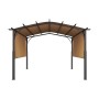10x10 ft Outdoor Retractable Pergola with Canopy Arched Top Metal Pergola