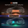 Portable EV Charger Type 2, 16A 3.68 kW/11 kW, Electric Vehicle Car Charger with 7.5 M Charging Cable CEE 16 Plug LCD, IEC 62196