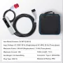 Portable EV Charger Type 2, 16A 3.68 kW/11 kW, Electric Vehicle Car Charger with 7.5 M Charging Cable CEE 16 Plug LCD, IEC 62196