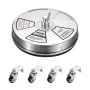18" Pressure Washer Surface Cleaner w/ Wheels, Stainless Steel Concrete Cleaner 4000 Max PSI , 1/4" Quick-Connect Connector w/ 2