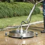 61 cm Pressure Washer Surface Cleaner w/ Handles & Wheels, Stainless Steel Concrete Cleaner 4000 Max PSI , 0.95 cm Connector & 0