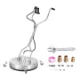 61 cm Pressure Washer Surface Cleaner w/ Handles & Wheels, Stainless Steel Concrete Cleaner 4000 Max PSI , 0.95 cm Connector & 0
