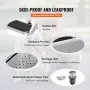 127 cm Pet Dog Bathing Station w/Stairs, Professional Stainless Steel Dog Grooming Tub w/ Soap Box, Faucet,Rich Accessory, Dog B