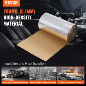 Car Sound Deadening Mat, 200 mil 3.3sq.m Automotive Sound Deadener, High Density Foam Sound Deadener Material & Heat Barrier,