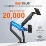 Dobbelt monitor Mount, understøtter 33-88,9 cm skærme, fuldt