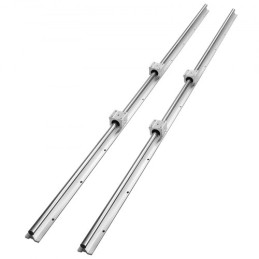 Linear Guide Rail Set, SBR16 1500mm, 2 stk 59 i/1500 mm SBR16 Guide Rails og 4 PCS SBR16UU Slide Blocks, Linear Rails og