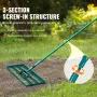 Lawn Leveling Rake, 91.4 x 25.4 cm Level Lawn Tool, Heavy-duty Lawn Leveler with 198.1 cm Steel Extended Handle, Yard Leveling R