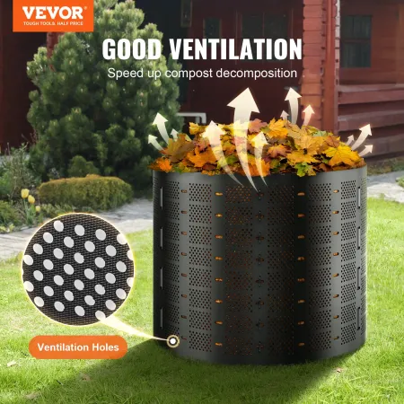 Compost Bin 832.8 L, Outdoor Expandable Composter, Easy to Setup & Large Capacity Composting Bin, Fast Creation of Fertile Soil