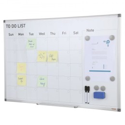 Calendar Whiteboard, 36 x 24 Inches Magnetic Dry Erase Calendar Board, Monthly Planner Whiteboard for Wall, 1 Magnetic Erase &
