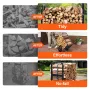 Firewood Log Cart, 113.4 kg Load Capacity, Outdoor and Indoor Wood Rack Storage Mover with Pneumatic Rubber Wheels, Heavy Duty S