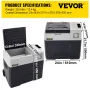 Car Refrigerator, 12 Volt Car Refrigerator Fridge, 50 L Single Zone Portable Freezer with Wheels and Handle, -4℉-68℉, 12/24V DC 
