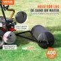 Tow Behind Lawn Roller, 400lbs Sand/Water Filled Yard Roller, LLDPE Drum and Steel Frame Sod Roller with Easy-turn Plug, Tow Beh