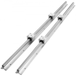Linear Guide Rail Set, SBR12 1000mm, 2 PCS 39.4 in/1000 mm SBR12 Guide Rails and 4 PCS SBR12UU Slide Blocks, Linear Rails and