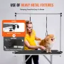 Pet Grooming Table Two Arms with Clamp, 117 cm