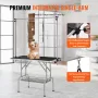 Pet Grooming Table Two Arms with Clamp, 117cm Dog Grooming Station, Foldable Pets Grooming Stand for Medium and Small Dogs, Free