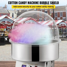 20.5" Diameter Candy Floss Cover for Candy Floss Maker Machine 52cm Dome Shield Cover of Commercial Candyfloss Machine Dome