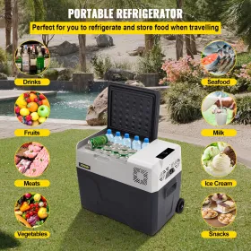 Car Refrigerator 30L Compressor Portable Small Refrigerator Car Refrigerator Freezer Vehicle Car Truck RV Boat Mini Electric