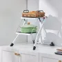 Step Ladder 2-Step 150kg Capacity, Ergonomic Folding Steel Step Stool with Wide Anti-Slip Pedal, Sturdy Step Stool for Adults To
