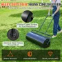 Lawn Roller, 17 Gallon Sand/Water Filled Yard Roller, Steel Sod Roller with Easy-turn Plug and U-Shaped Ergonomic Handle for Con