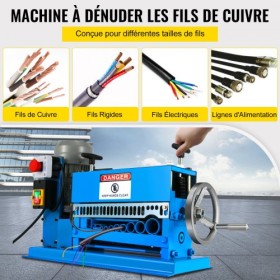 1.5-38MM Automatic Wire Stripping Machine 370W Kinds Of Metal Cable Wire Stripper With 10 Blades  Powered Electric Wire