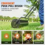 Lawn Roller, 17 Gallon Sand/Water Filled Yard Roller, Steel Sod Roller with Easy-turn Plug and U-Shaped Ergonomic Handle for Con
