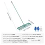Lawn Leveling Rake, 121.9 x 25.4 cm Level Lawn Tool, Heavy-duty Lawn Leveler with 198.1 cm Steel Extended Handle, Yard Leveling 