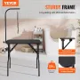 Pet Grooming Table Arm with Clamp, 808 x 460 mm Dog Grooming Station, Foldable Pets Grooming Stand for Medium and Small Dogs, Fr