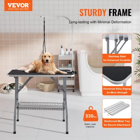 Pet Grooming Table Arm med klemme, 915 x 610 mm