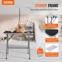 Pet Grooming Table Arm with Clamp, 915 x 610mm Dog Grooming Station, Foldable Pets Grooming Stand for Medium and Small Dogs, Fre