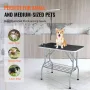 Pet Grooming Table Arm with Clamp, 915 x 610mm Dog Grooming Station, Foldable Pets Grooming Stand for Medium and Small Dogs, Fre