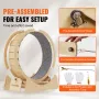 Cat Exercise Wheel, Large Cat Treadmill Wheel for Indoor Cats, 29.5 inch Cat Running Wheel with Detachable Carpet and Cat Teaser