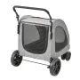 Pet Stroller, 4 Wheels Dog Stroller Rotate with Brakes, 72.6 kg Weight Capacity, Puppy Stroller with Breathable Mesh Windows and