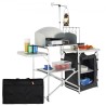 Camping Kitchen Table Folding Portable Cook Table 1 Cupboard & Windscreen