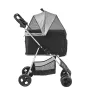 Pet Stroller, 4 Wheels Dog Stroller Rotate with Brakes, 35lbs Weight Capacity, Puppy Stroller with Detachable Carrier, Storage B