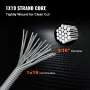 316 Stainless Steel Wire Rope 500ft Length, Steel Wire Cable 3/16 Inch, Steel Cable Railing Decking With 1x19 Strands